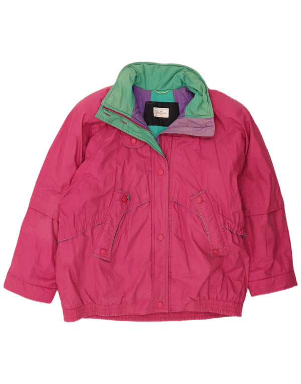Betty Barclay Womens Oversized Ski Jacket UK 16 Large Pink Cotton