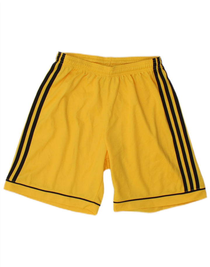 Adidas Mens Climalite Sport Shorts Small Yellow Polyester