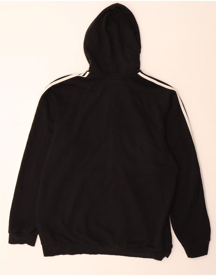 ADIDAS Mens Zip Hoodie Sweater XL Black Cotton