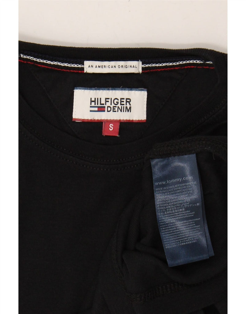 TOMMY HILFIGER Mens Top Long Sleeve Small Black Cotton Vintage Tommy Hilfiger and Second-Hand Tommy Hilfiger from Messina Hembry 