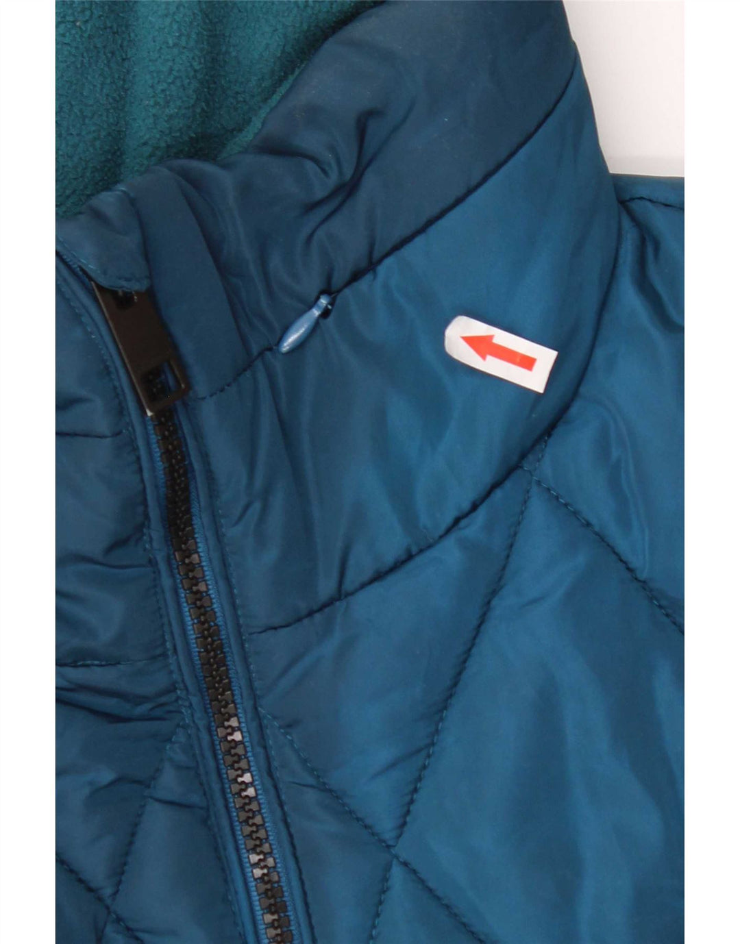 Marks & Spencer Womens Quilted Padded Jacket UK 12 Medium Blue Polyester