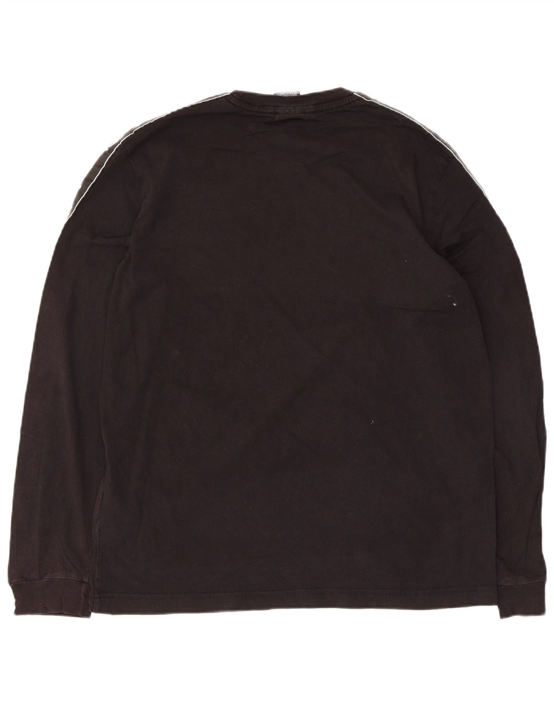 Champion Mens Graphic Top Long Sleeve Large Black Cotton