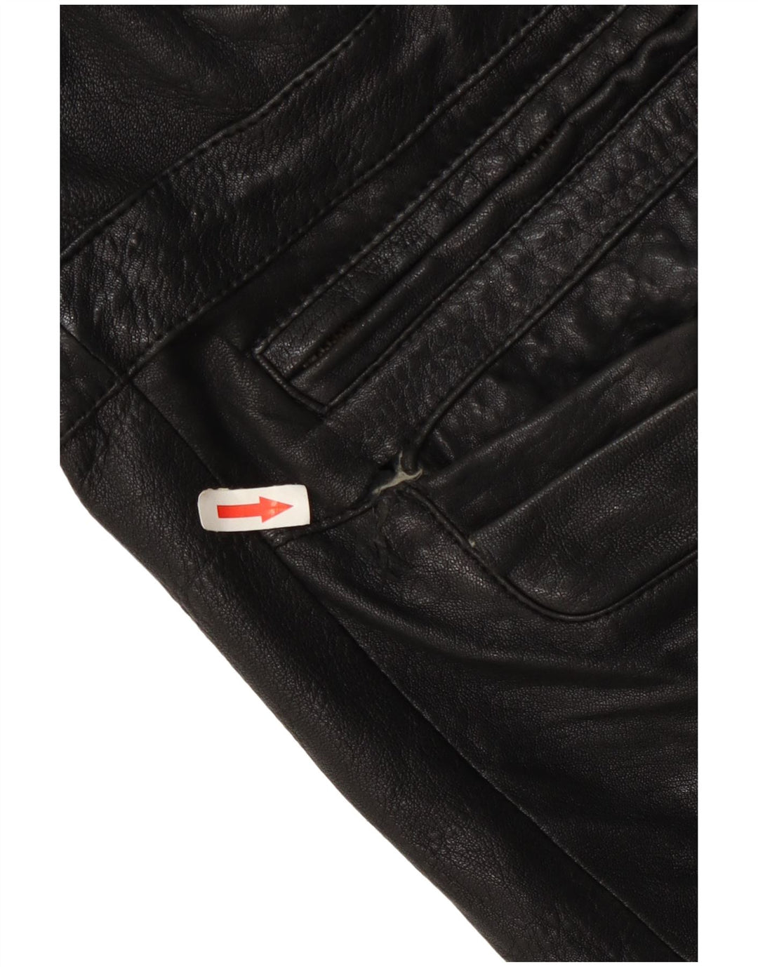 Pierre Cardin Mens Leather Jacket UK 42 XL Black