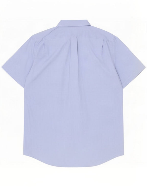 Lacoste Mens Short Sleeve Shirt Size 43 XL Blue Cotton