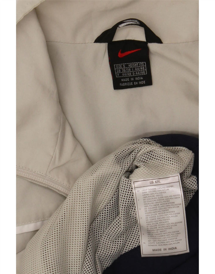 Nike Mens Tracksuit Top Jacket UK 36/38 Small Grey Colourblock Polyester