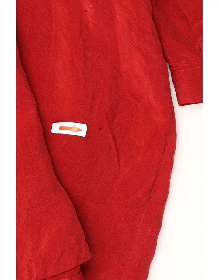 Cos Womens Long Sleeve Loose Fit Basic Dress EU 36 Small Red Cupro