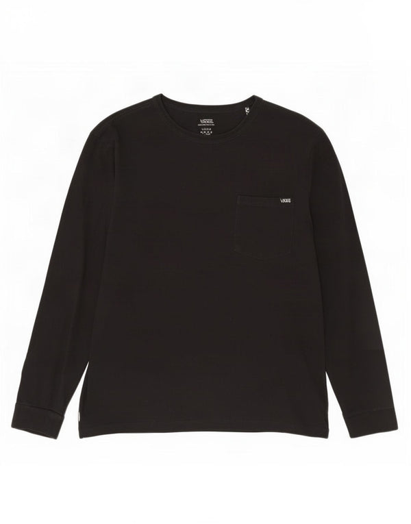 Vans Womens Top Long Sleeve UK 16 Large Black Cotton