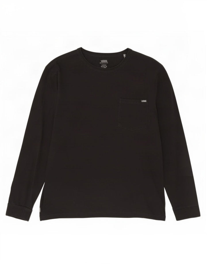 Vans Womens Top Long Sleeve UK 16 Large Black Cotton