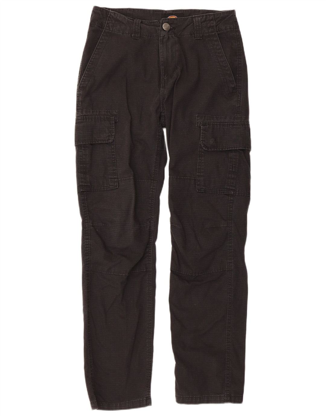 DICKIES Mens Straight Cargo Trousers W28 L29 Black Cotton