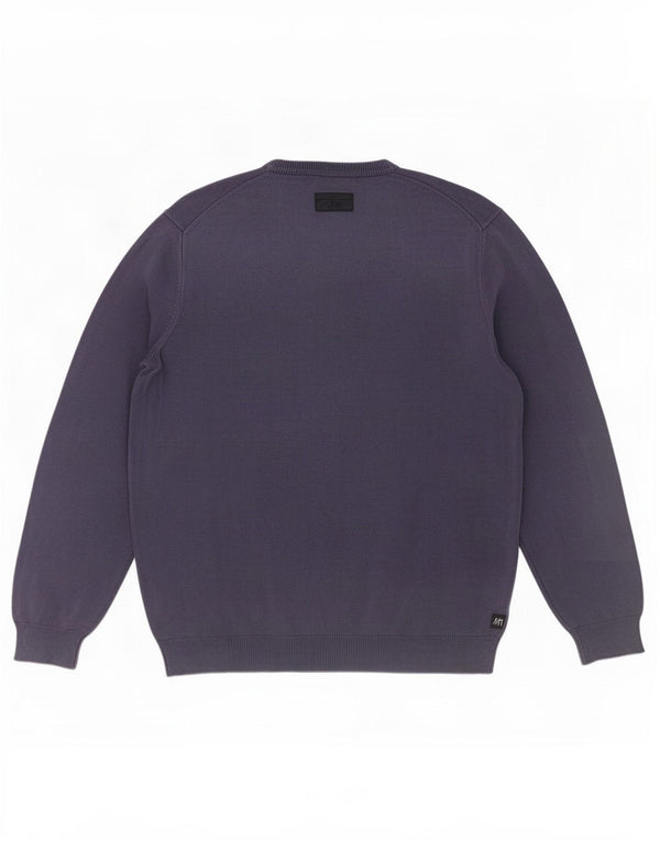 Henry Cottons Mens Crew Neck Jumper Sweater XL Navy Blue Cotton