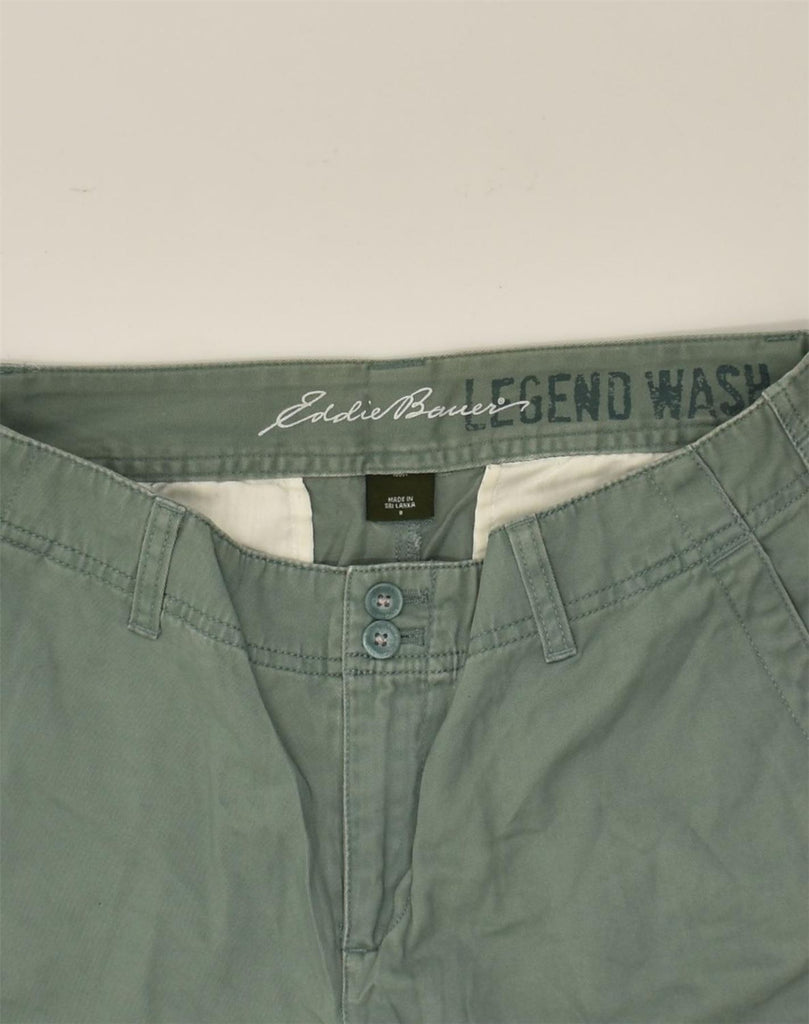 EDDIE BAUER Womens Chino Shorts US 8 Medium W32  Green Cotton | Vintage Eddie Bauer | Thrift | Second-Hand Eddie Bauer | Used Clothing | Messina Hembry 