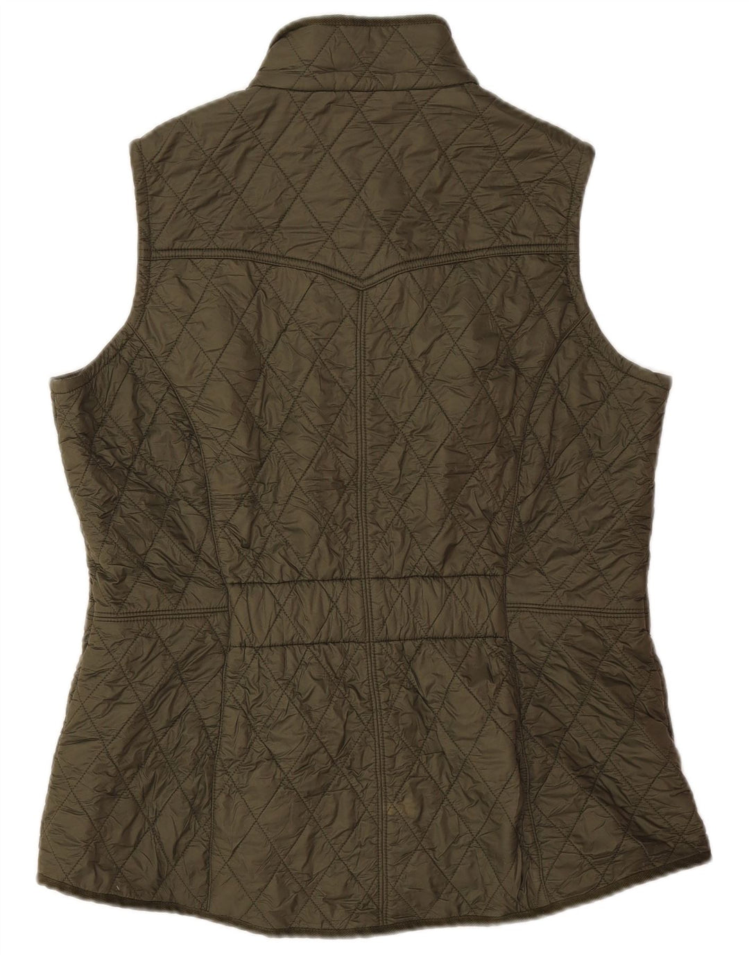 Barbour Womens Quilted Gilet UK 16 Large Khaki