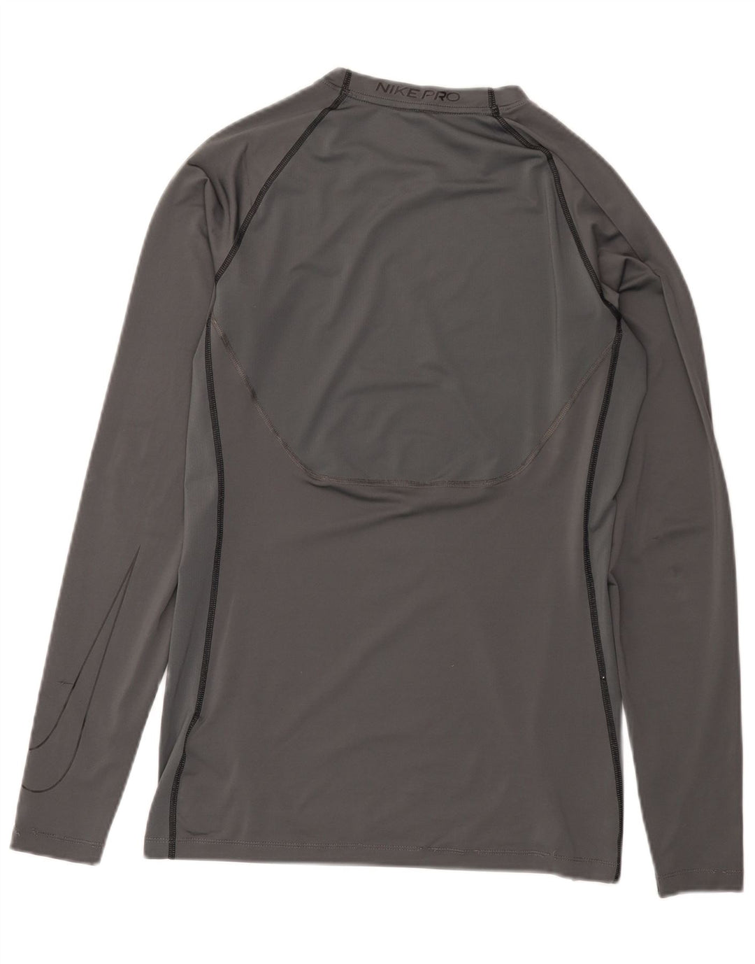 Nike Mens Dri Fit Top Long Sleeve Medium Grey Polyester