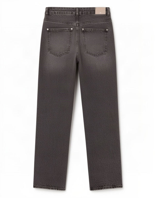 Zara Womens High Waist Jeans EU 36 XS W26 L32 Grey Cotton