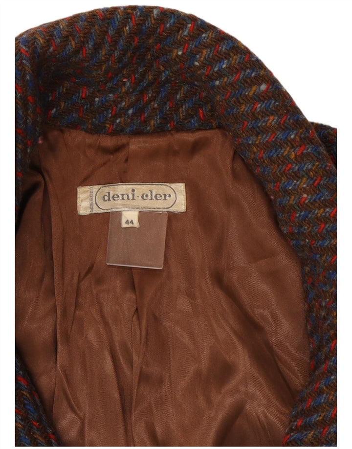 Vintage Womens Overcoat IT 44 Medium Multicoloured Flecked