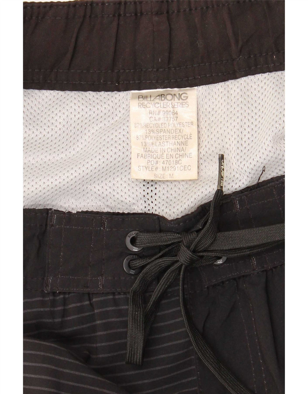 Billabong Mens Graphic Swimming Shorts Medium  Black Geometric Polyester