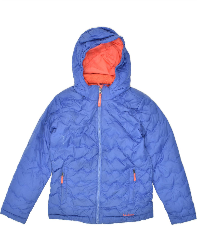 L.L.BEAN Boys Hooded Padded Jacket 10-11 Years Medium  Blue Nylon | Vintage L.L.Bean | Thrift | Second-Hand L.L.Bean | Used Clothing | Messina Hembry 