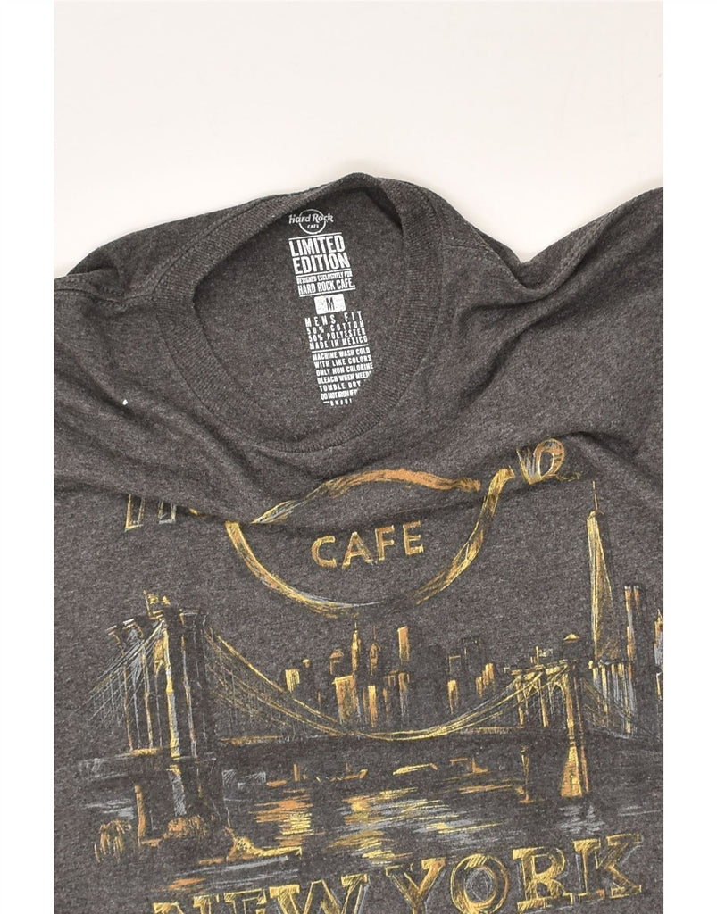 HARD ROCK CAFE Mens New York Graphic T-Shirt Top Medium Grey Cotton | Vintage Hard Rock Cafe | Thrift | Second-Hand Hard Rock Cafe | Used Clothing | Messina Hembry 