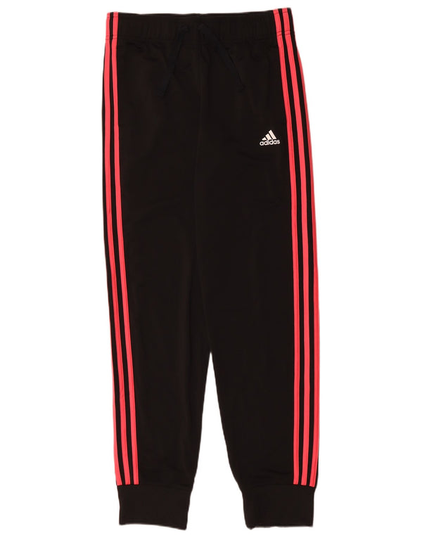 Adidas Girls Tracksuit Trousers Joggers 14-15 Years  Black Polyester