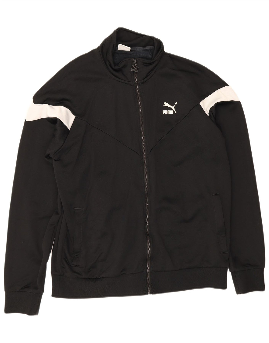 Puma Mens Tracksuit Top Jacket Large Black Colourblock