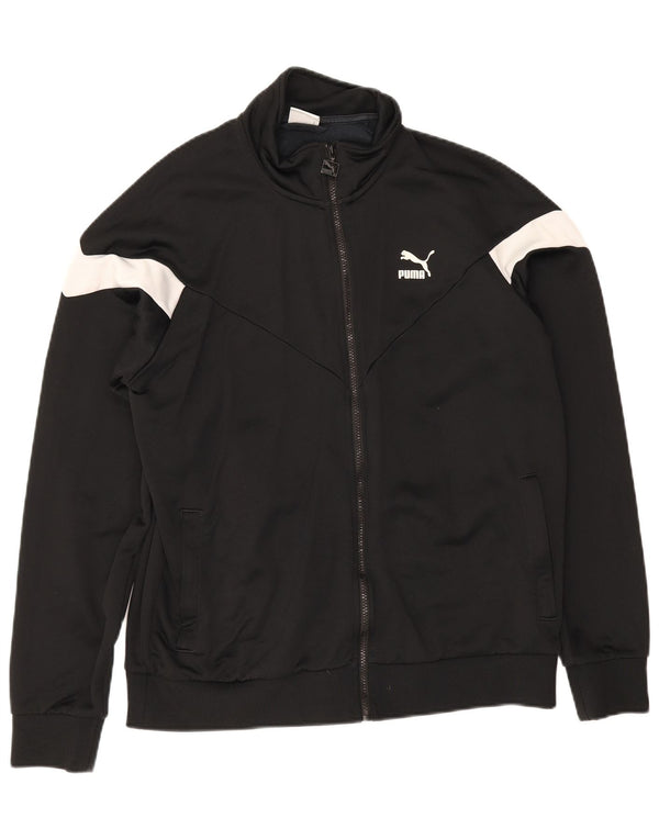 Puma Mens Tracksuit Top Jacket Large Black Colourblock
