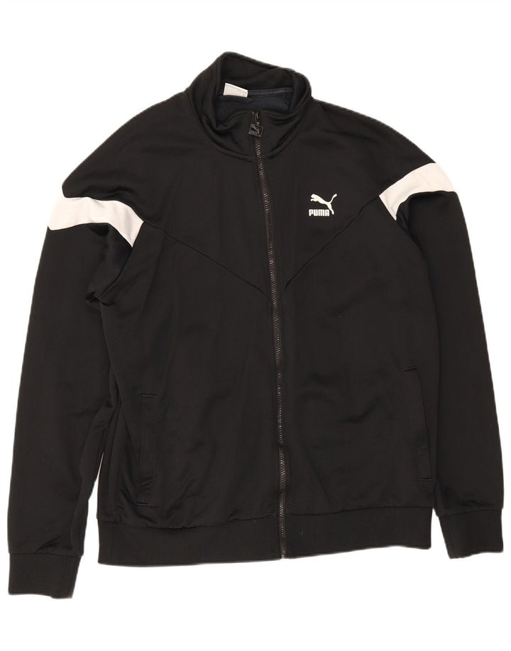 Puma Mens Tracksuit Top Jacket Large Black Colourblock