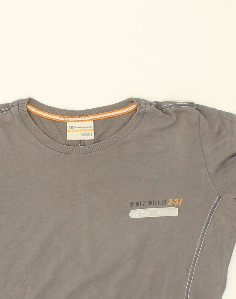 CHAMPION Womens Top Long Sleeve UK 18 XL Grey Cotton | Vintage Champion | Thrift | Second-Hand Champion | Used Clothing | Messina Hembry 