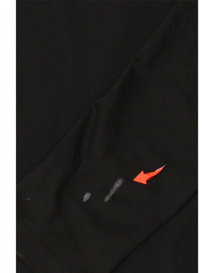 NIKE Boys Graphic Pullover Tracksuit Top 12-13 Years Large Black Spotted