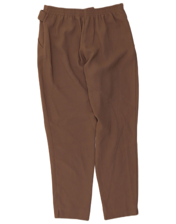 Topshop Womens Tapered Casual Trousers UK 10 Small W28 L27 Brown Polyester
