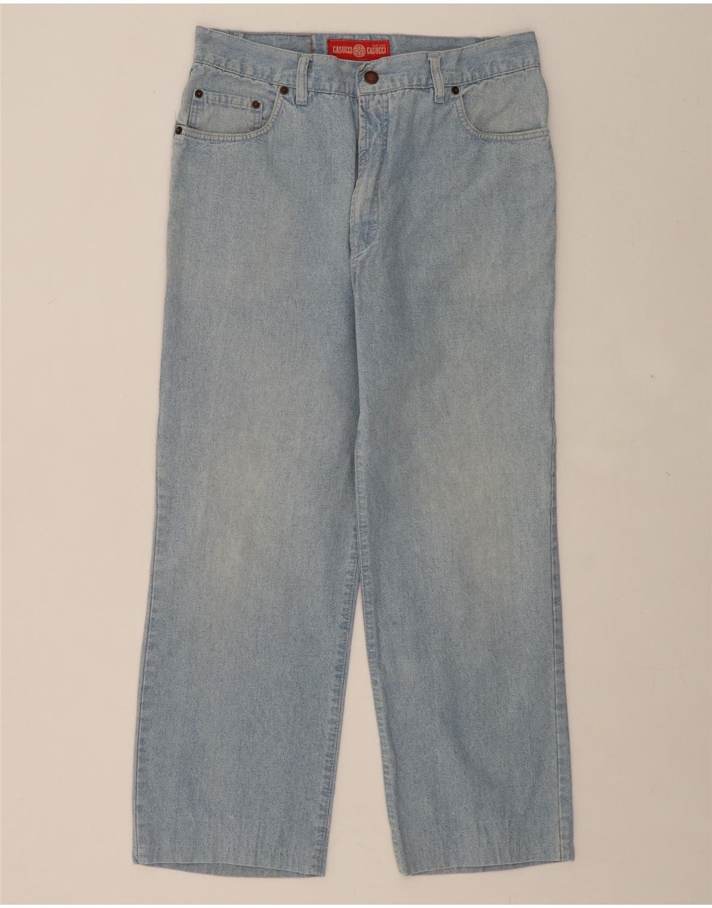 CASUCCI Womens Straight Jeans IT 50 XL W36 L27 Blue 90s Vintage
