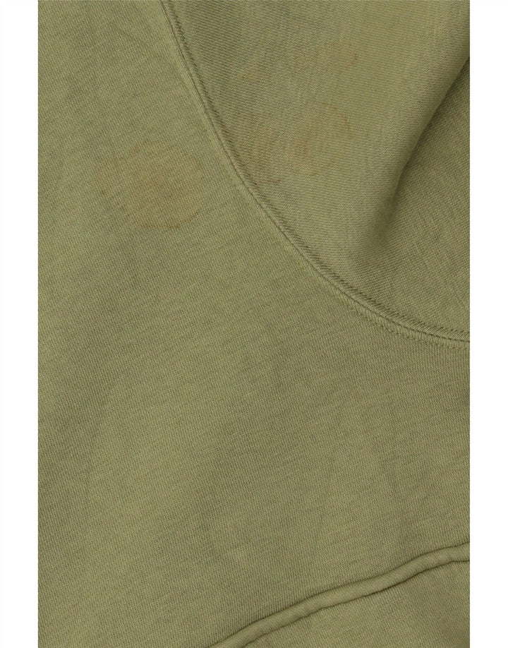 Nike Mens Zip Neck Sweatshirt Jumper XL Green Cotton