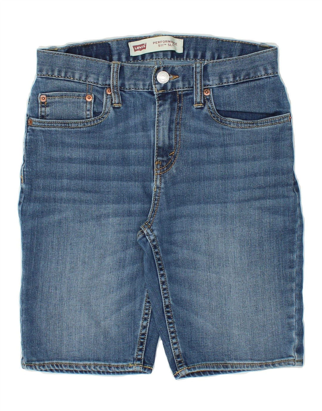 LEVI'S Boys Slim Denim Shorts 11-12 Years W26  Blue Cotton Vintage Levi's and Second-Hand Levi's from Messina Hembry 