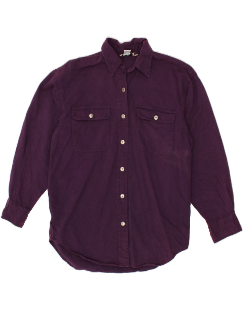 MASTERS BERGAMO Womens Shirt UK 10 Small Purple Cotton | Vintage Masters Bergamo | Thrift | Second-Hand Masters Bergamo | Used Clothing | Messina Hembry 