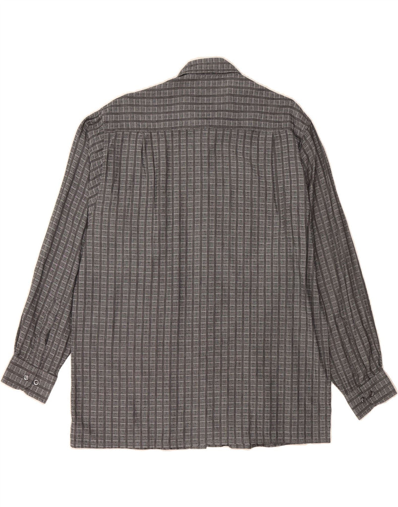 VINTAGE Mens Shirt XL Grey Check Cotton Vintage Vintage and Second-Hand Vintage from Messina Hembry 