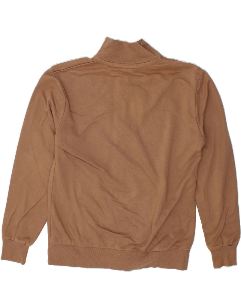 ELLESSE Womens Oversized Tracksuit Top Jacket UK 10 Small Brown Geometric Vintage Ellesse and Second-Hand Ellesse from Messina Hembry 
