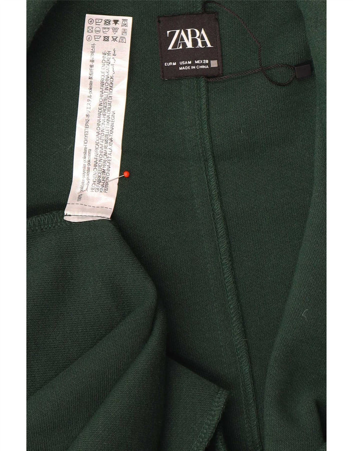 Zara Womens Open Overcoat UK 14 Medium Green Polyester