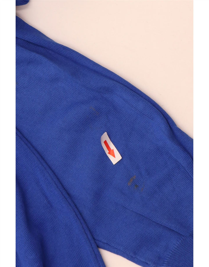 Zara Mens Crew Neck Jumper Sweater XL Blue Cotton