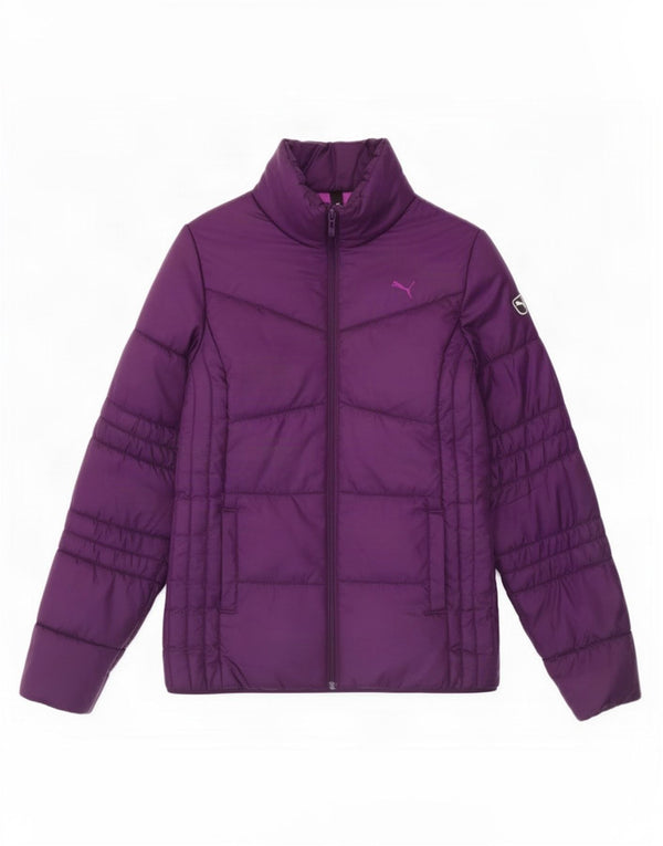 Puma Womens Padded Jacket UK 14 Large Purple Polyester