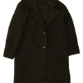 Marks & Spencer Womens Loose Fit Overcoat UK 12 Medium Green Polyester