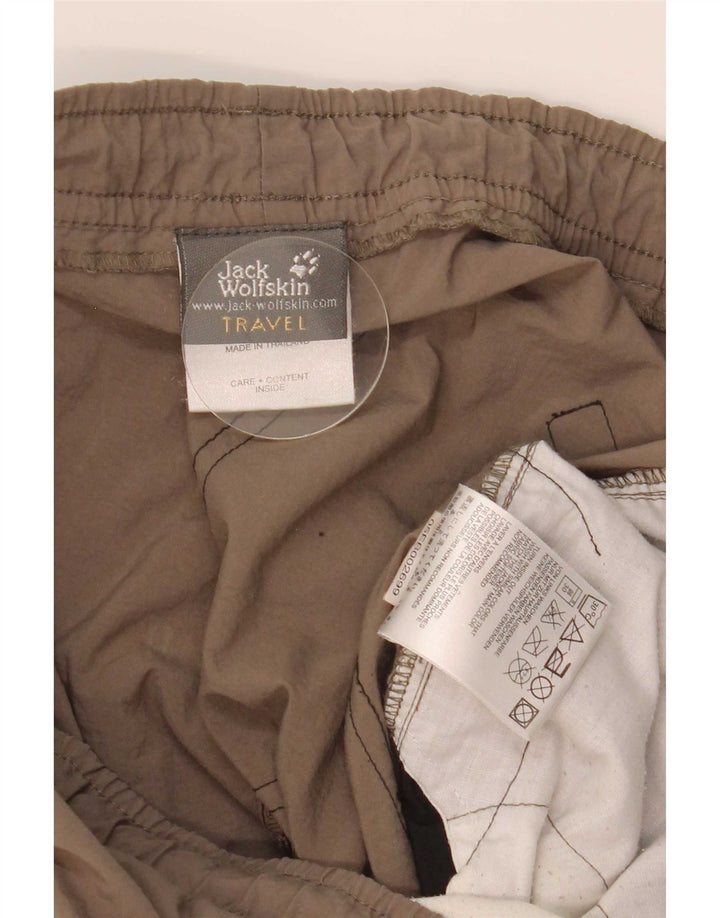 Jack Wolfskin Mens Hiking Trousers Medium W32 L33 Brown Colourblock