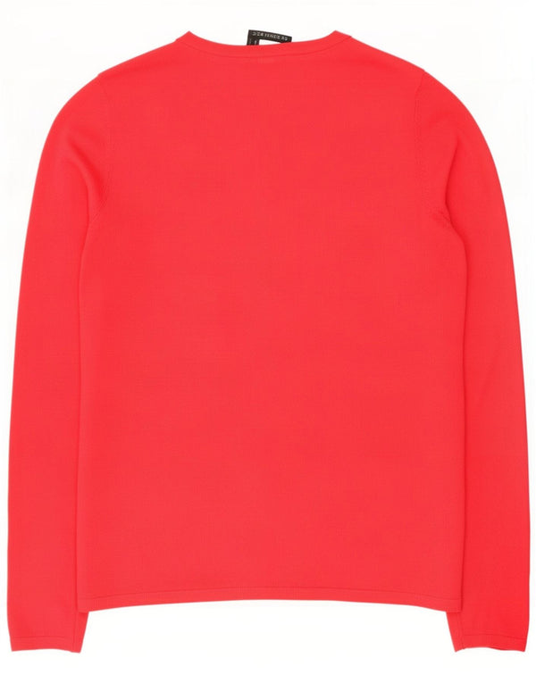 Zara Womens Cardigan Sweater UK 14 Large Red Viscose