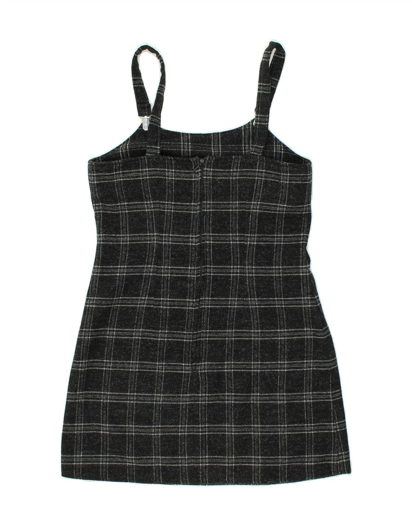 VINTAGE Womens Pinafore Dress IT 36 XS Grey Check Polyester | Vintage Vintage | Thrift | Second-Hand Vintage | Used Clothing | Messina Hembry 