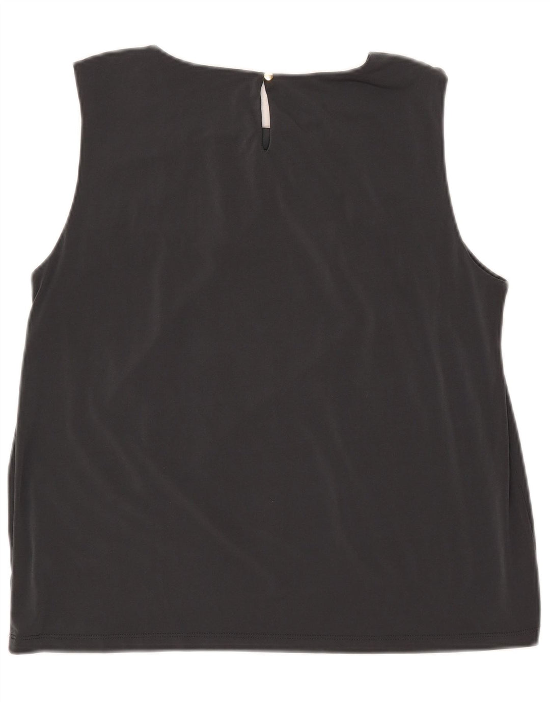 Calvin Klein Womens Sleeveless Crop Blouse Top UK 18 XL Grey Polyester
