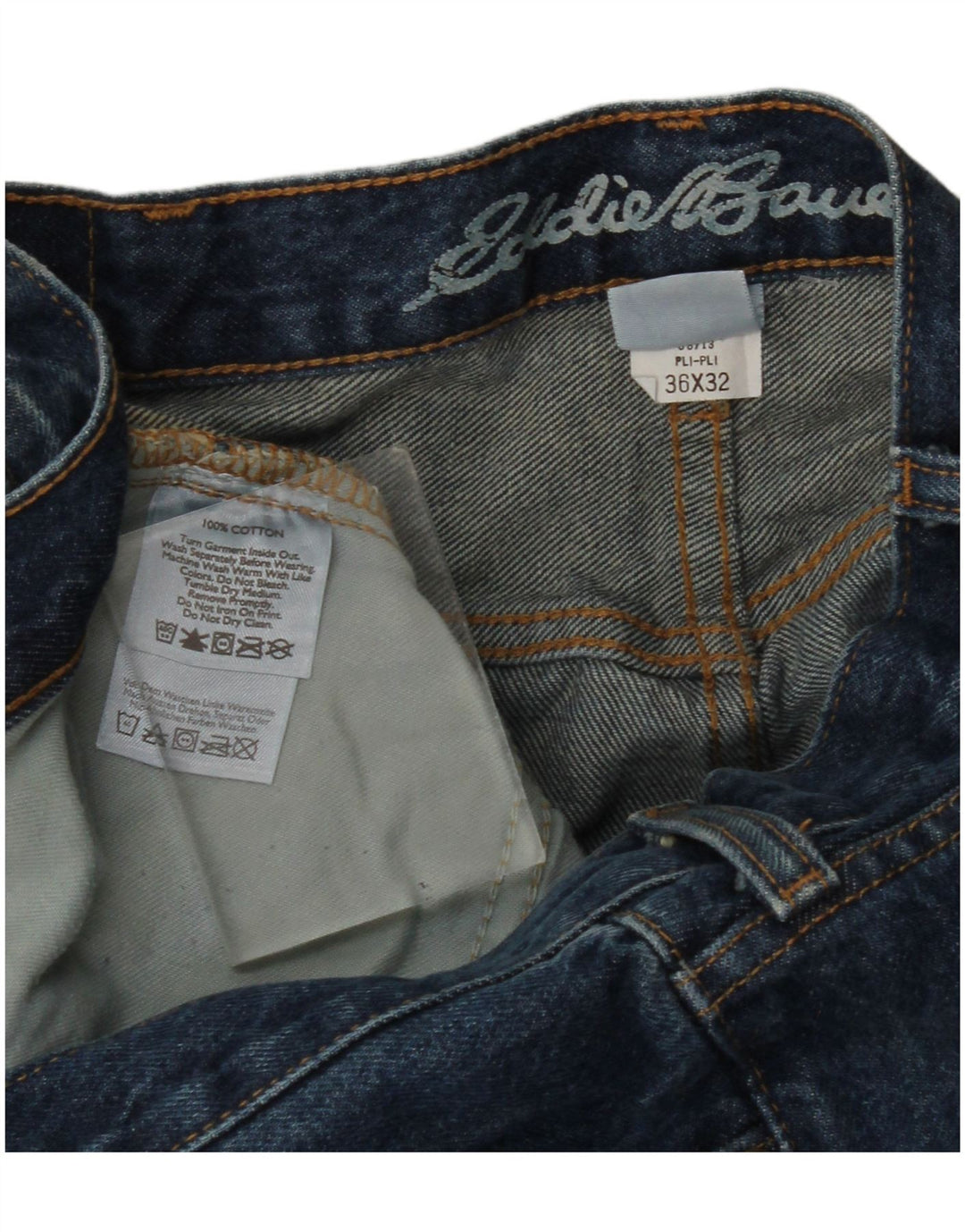 Eddie Bauer Womens Straight Jeans W36 L32 Blue Cotton