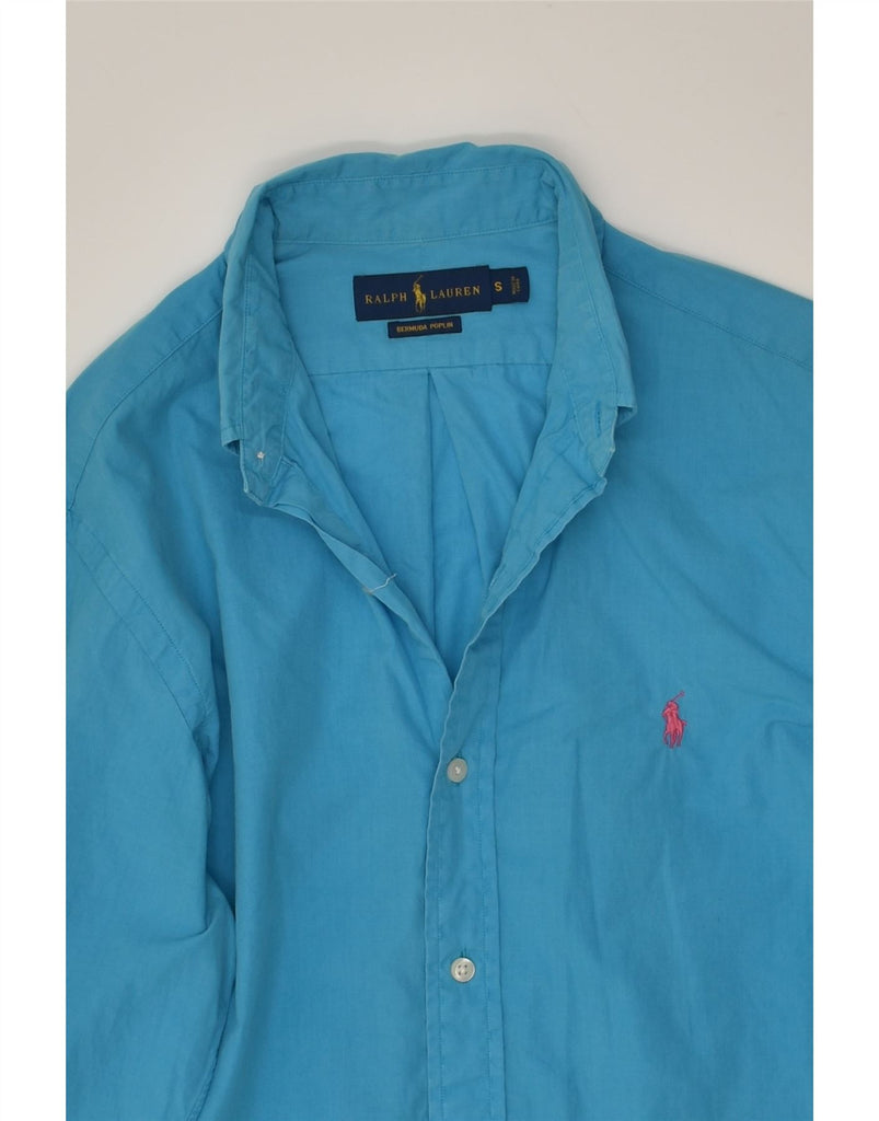 RALPH LAUREN Mens Bermuda Shirt Small Blue Cotton | Vintage Ralph Lauren | Thrift | Second-Hand Ralph Lauren | Used Clothing | Messina Hembry 