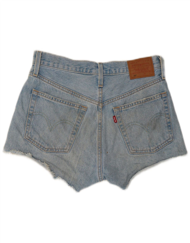 Levi's Womens 501 Distressed Denim Shorts W26 Small Blue Cotton