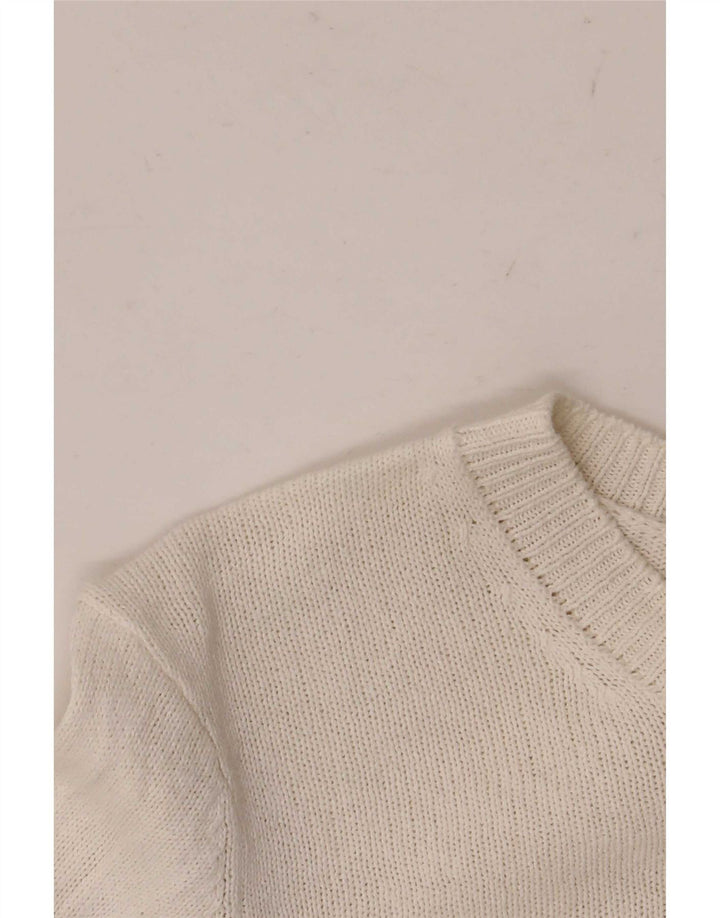 Zara Womens Crop Top Long Sleeve UK 6 XS White