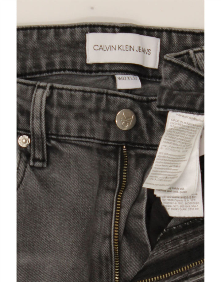 Calvin Klein Mens Slim Jeans W33 L32 Grey Cotton