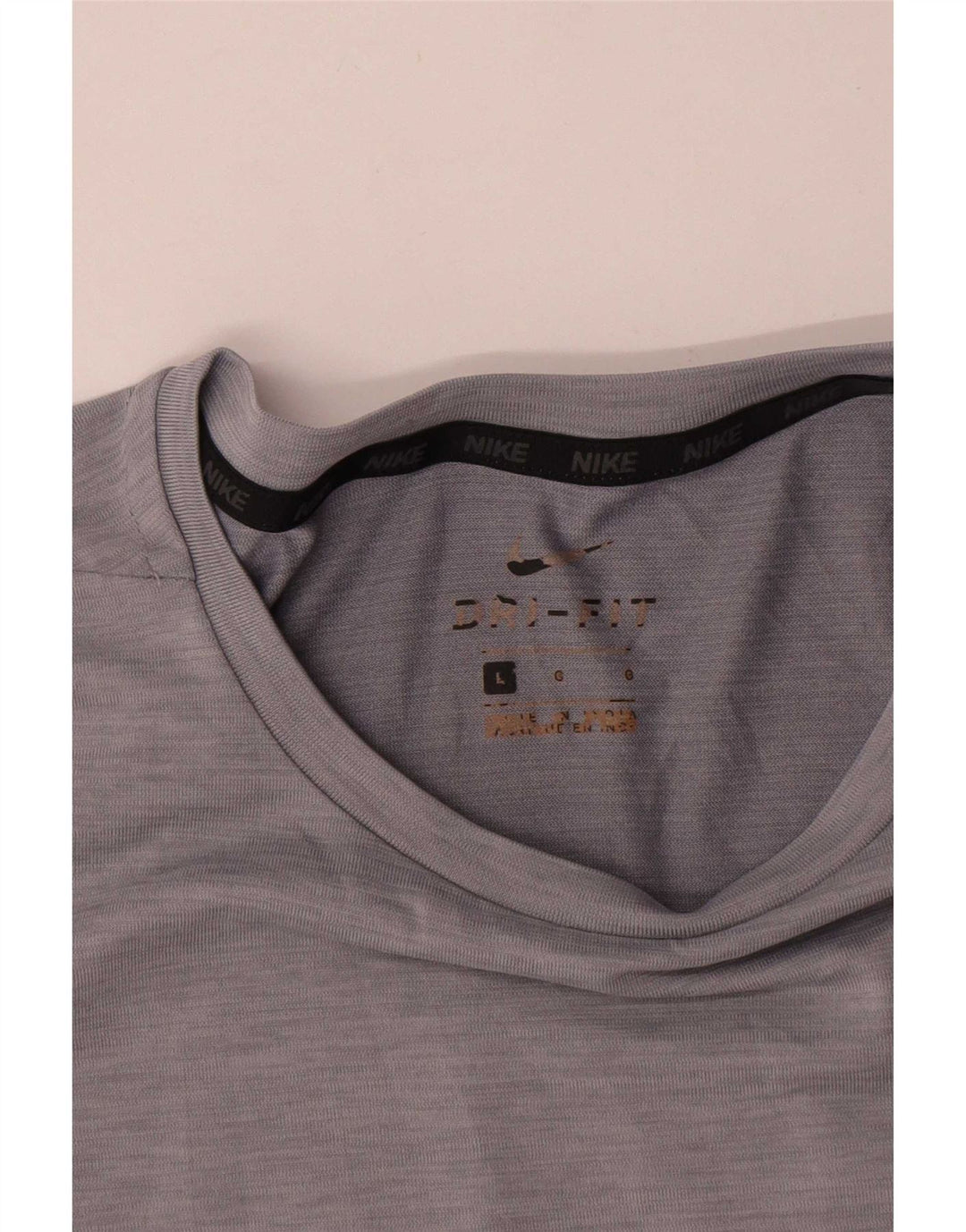 Nike Mens Dri Fit T-Shirt Top Large Grey Polyester