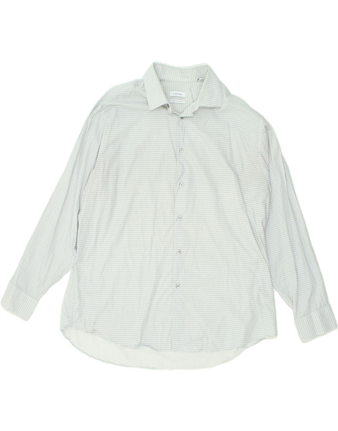 CALVIN KLEIN Mens Port normal Regular Fit Shirt Size 17 1/2 XL Grey | Vintage Calvin Klein | Thrift | Second-Hand Calvin Klein | Used Clothing | Messina Hembry 